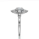 Pierścionek z owalnym diamentem białe złoto SBPZ_036